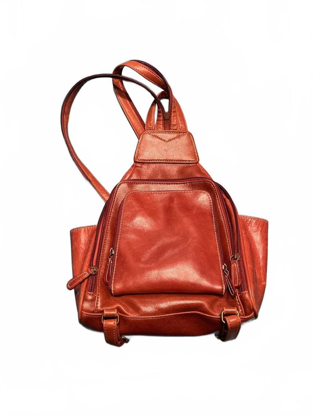 Aurielle Vintage Brown Leather Mini Backpack Sling Bag